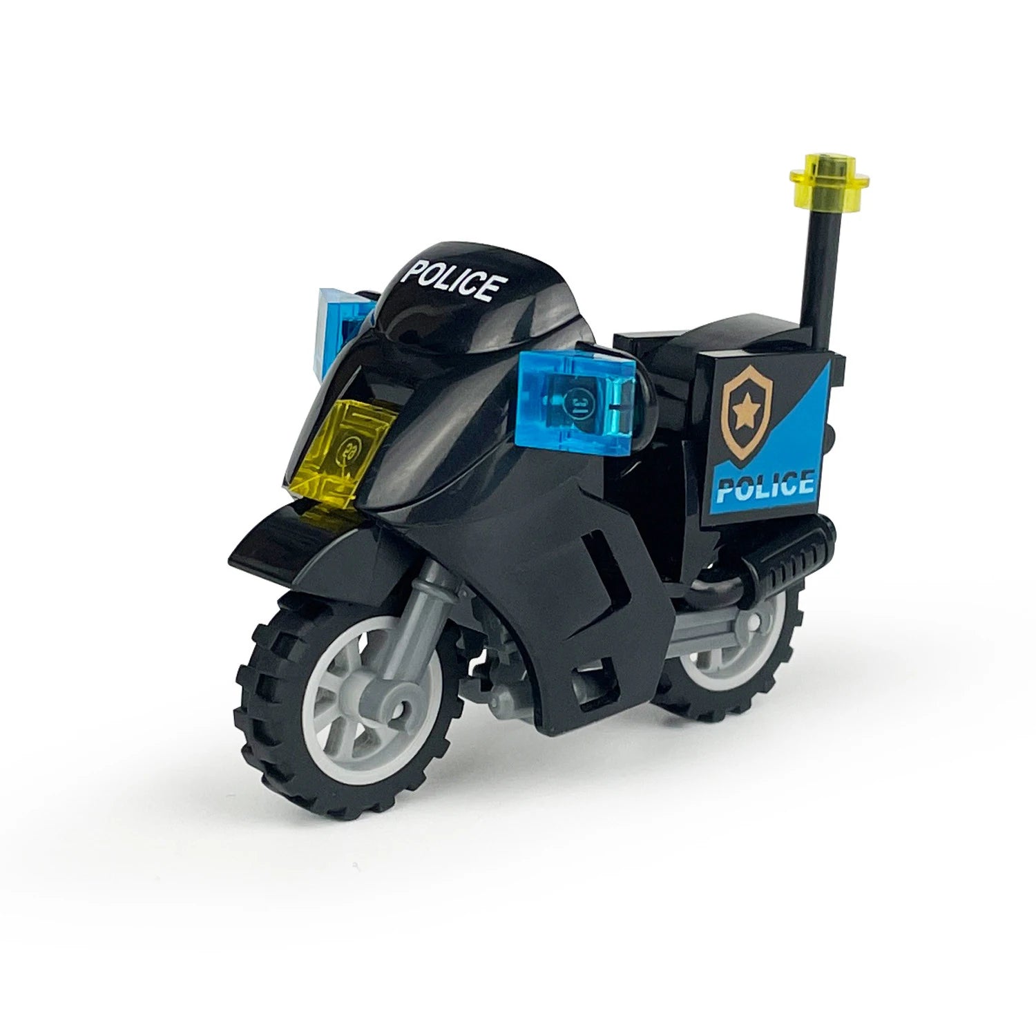 Military SWAT Team Motorcycle Building Bricks Set, DIY Model Kit for Children, Compatible Construction Blocks for War Games