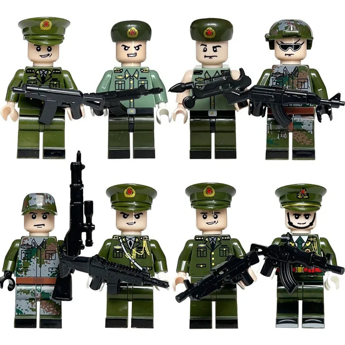 China's modern military naval dolls sea, land and air dolls assembled with weapons toys boys birthday gifts