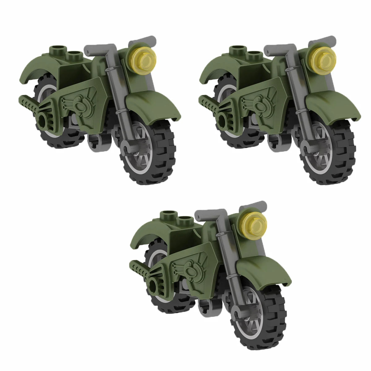 Military SWAT Team Motorcycle Building Bricks Set, DIY Model Kit for Children, Compatible Construction Blocks for War Games