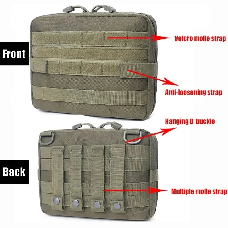 Military Medical First Aid Kit, Tactical Outdoor Emergency Kit, Camping Hunting Multi-Purpose Tool Kit EDC Bag