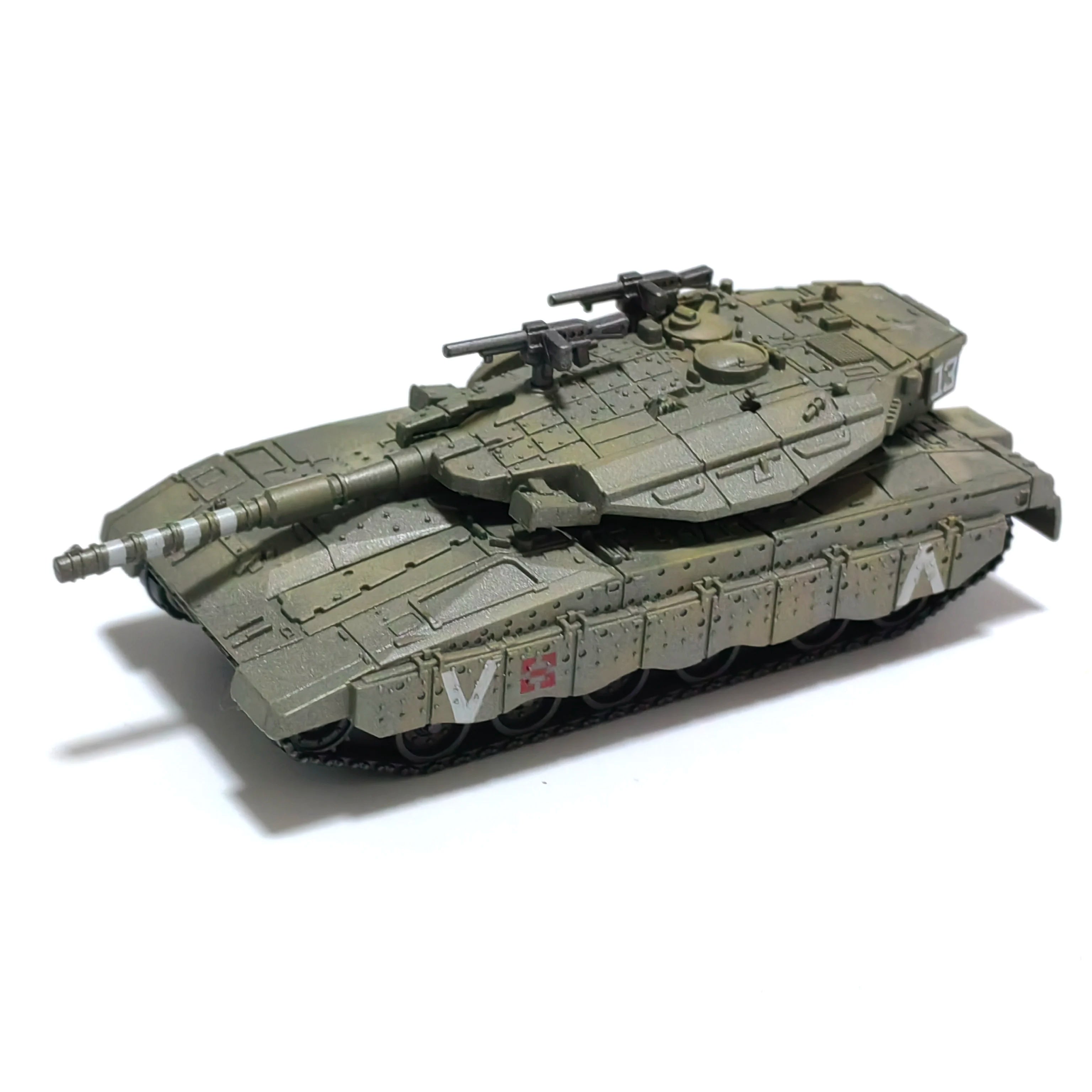 Military Tank/Armored Vehicle Transporter: T-90, Challenger 2, Merkava Plastic Micro-Scale Assembly Model Creative Gift