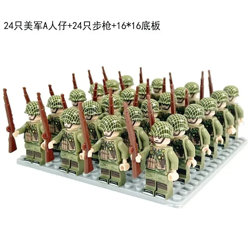 Military doll toys, 24 dolls,rifle basic accessories,children's assembled toys,humanoid dolls, educational toys, birthday gifts.