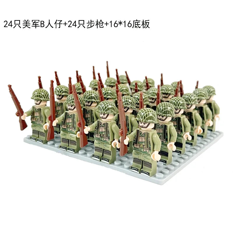 Military doll toys, 24 dolls,rifle basic accessories,children's assembled toys,humanoid dolls, educational toys, birthday gifts.