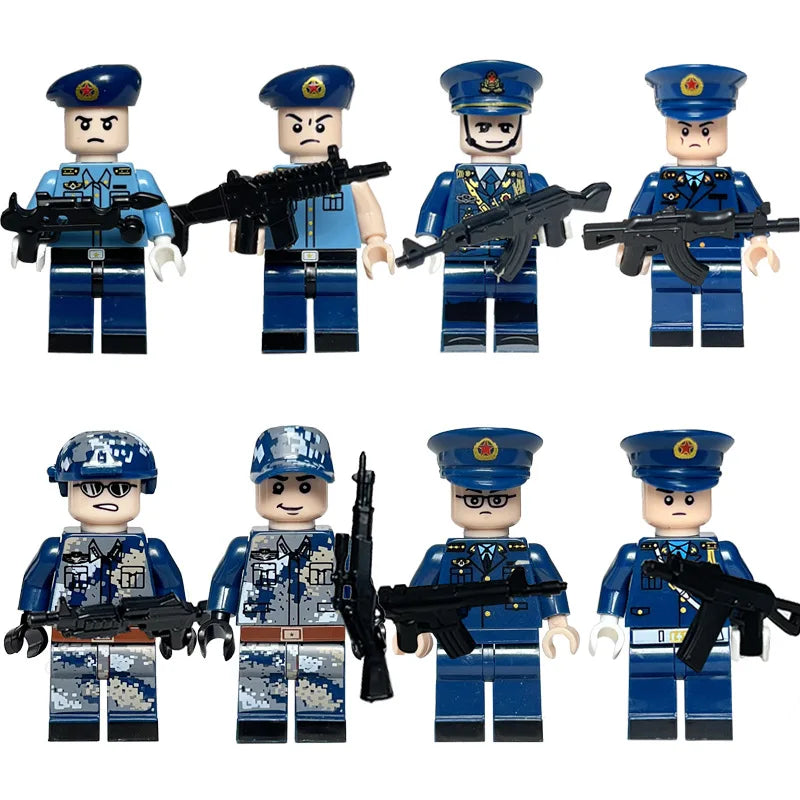 China's modern military naval dolls sea, land and air dolls assembled with weapons toys boys birthday gifts