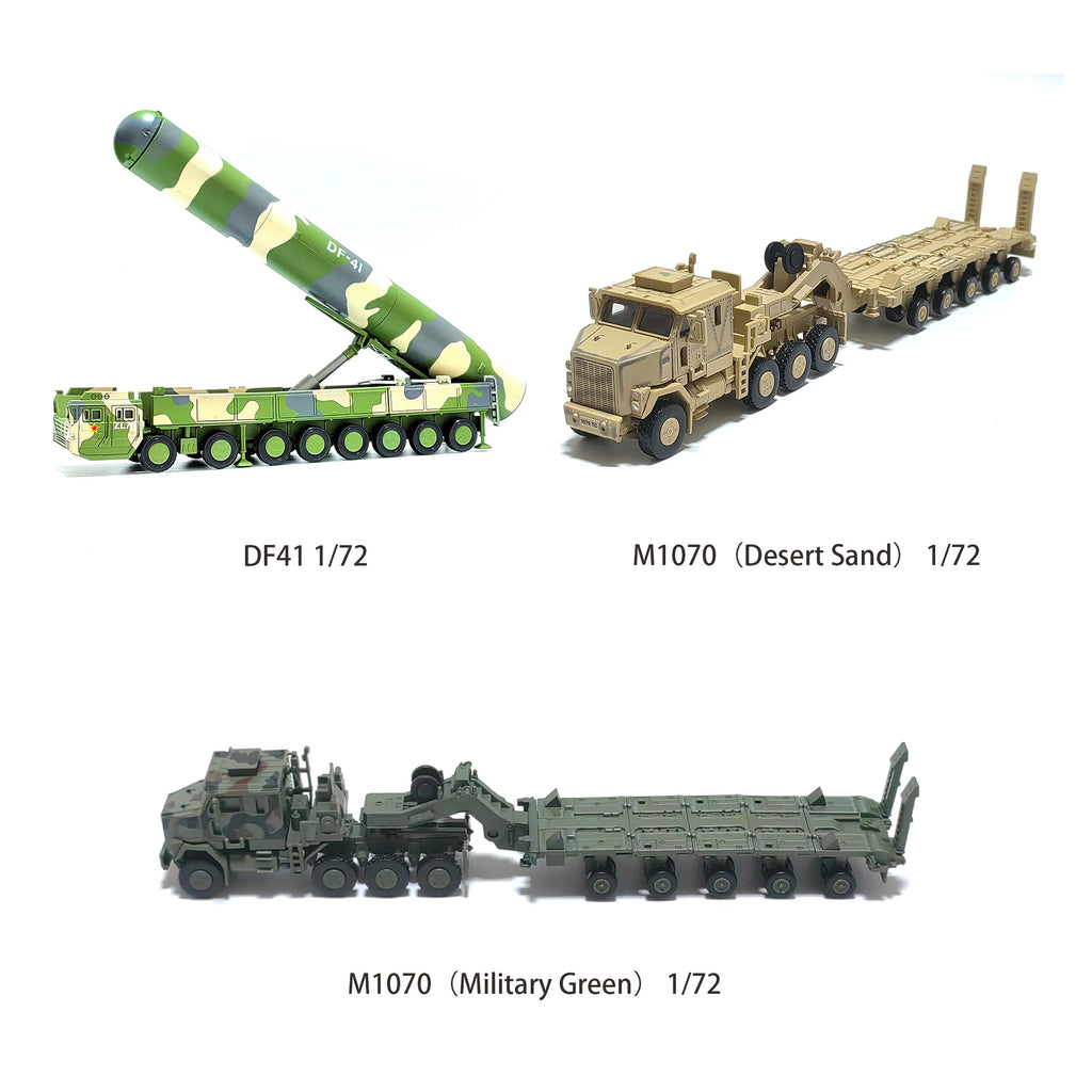 Military Tank/Armored Vehicle Transporter: T-90, Challenger 2, Merkava Plastic Micro-Scale Assembly Model Creative Gift