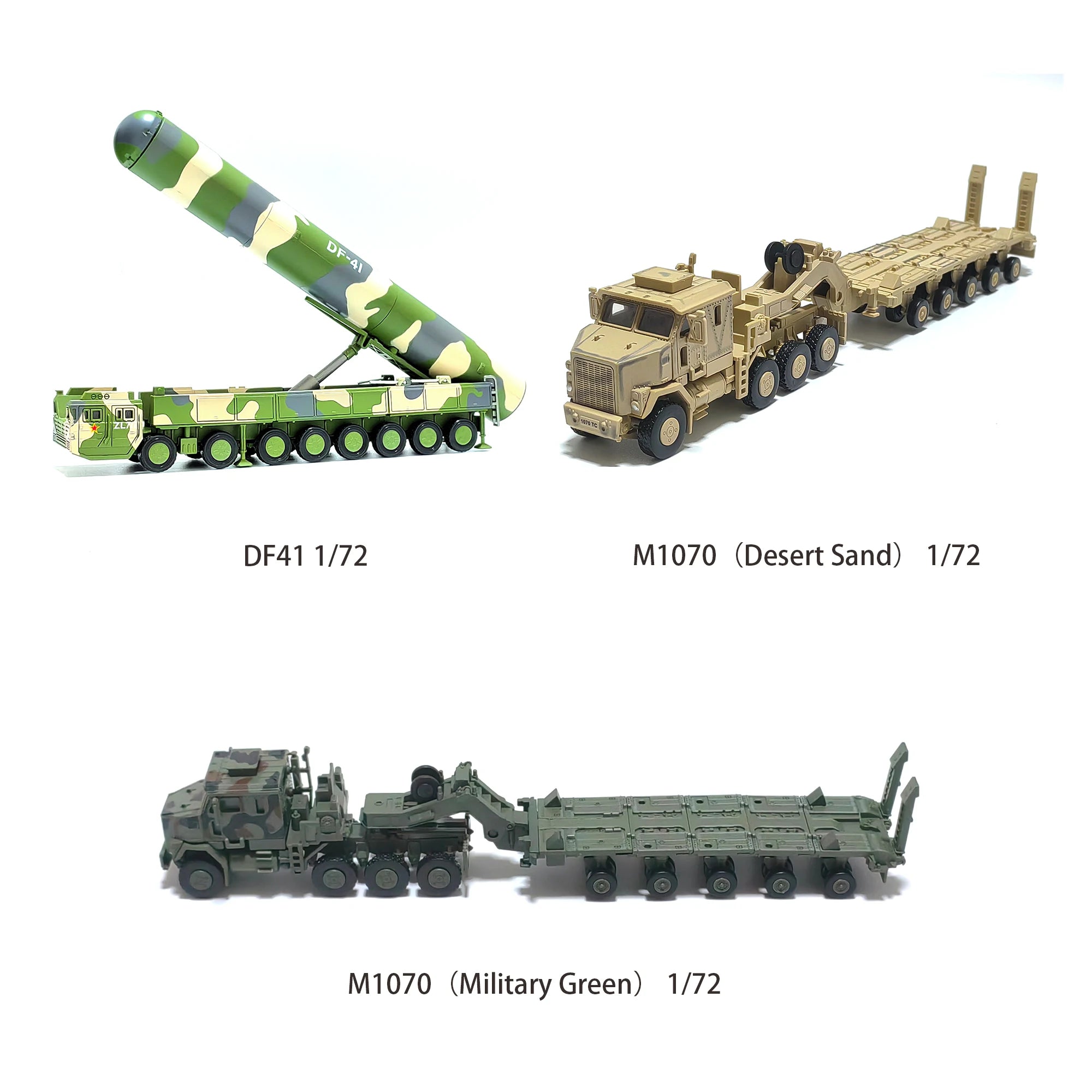Military Tank/Armored Vehicle Transporter: T-90, Challenger 2, Merkava Plastic Micro-Scale Assembly Model Creative Gift