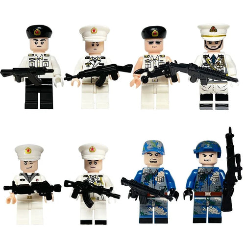 China's modern military naval dolls sea, land and air dolls assembled with weapons toys boys birthday gifts