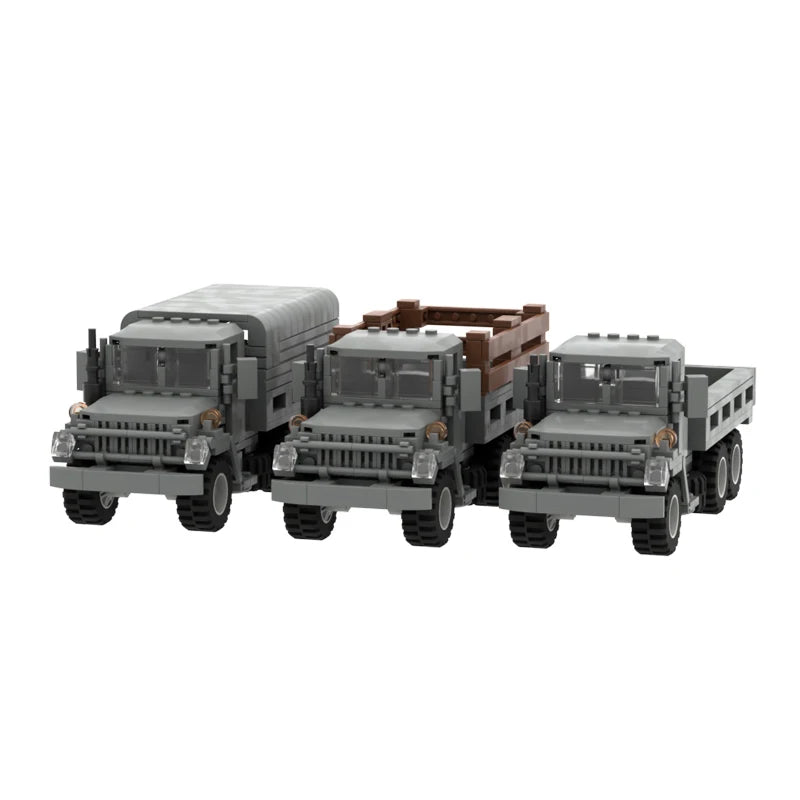 Military Truck US M35 Transport Armored Vehicle MOC Building Blocks Troop Truck Car Toy Birthday Gift