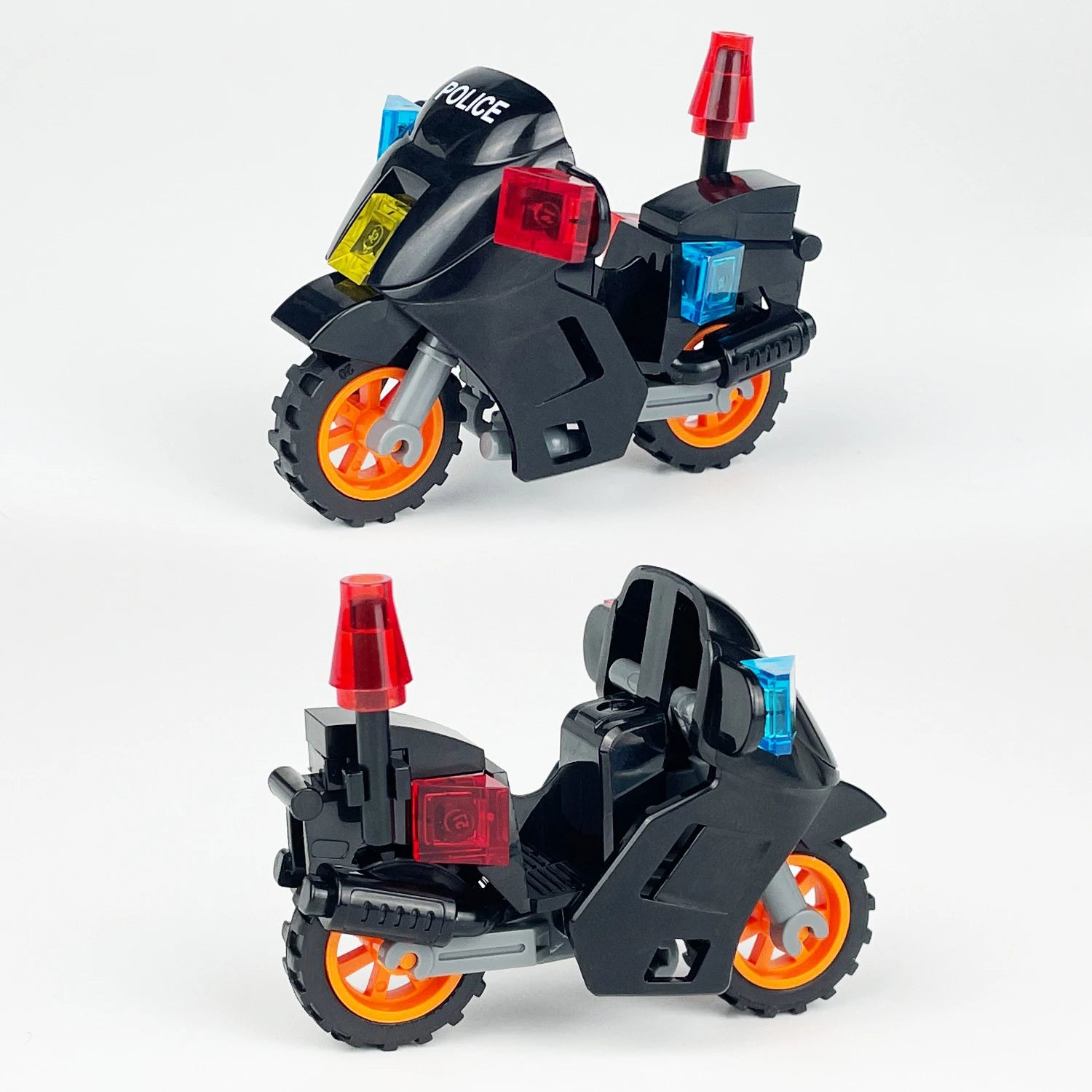 Military SWAT Team Motorcycle Building Bricks Set, DIY Model Kit for Children, Compatible Construction Blocks for War Games
