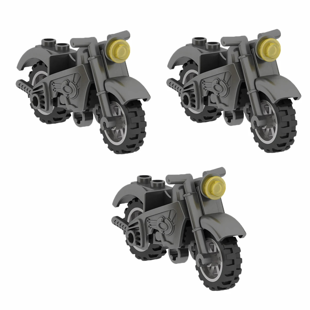 Military SWAT Team Motorcycle Building Bricks Set, DIY Model Kit for Children, Compatible Construction Blocks for War Games