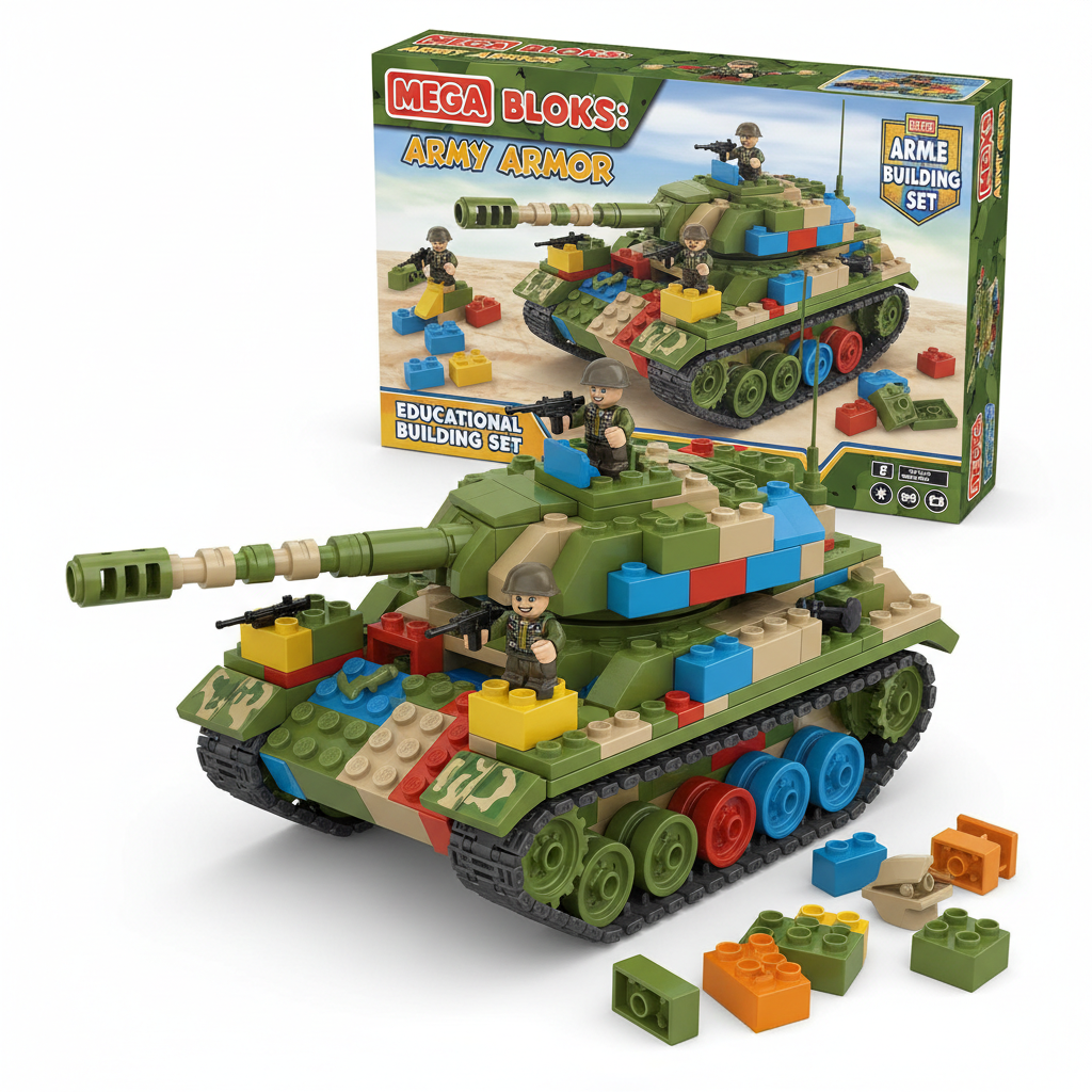 Kids Military Tank Building Blocks Set - DIY Army Tank Toy